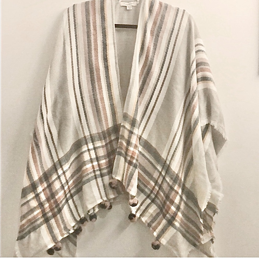 🍂 Cozy Plaid Sweater Shawl 🍂